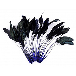 Pene decorative cocoș, lungime 13-18 cm, (pachet 50 buc.) - bleumarin