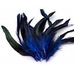 Pene decorative de găină, lungime 6-20 cm (pachet 20 buc.) - albastru regal