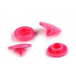 Capse plastic diametru 12 mm (pachet 50 seturi) - roz