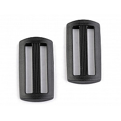 Reglor / Cataramă plastic, lățime 40 mm (pachet 10 buc.) - negru