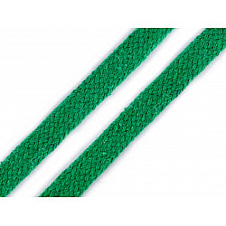 Șnur plat bumbac, lățime 10 mm (card 10 m) - verde pastel