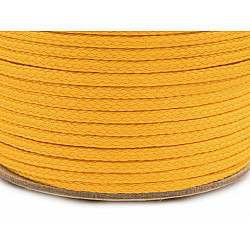 Șnur poliester PES, Ø4 mm (rola 100 m) - galben gălbenuș