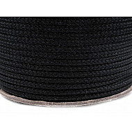 Șnur poliester PES, Ø4 mm (rola 100 m) - negru