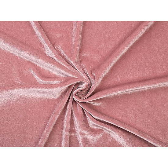 Catifea elastică la metru - roz pudrat
