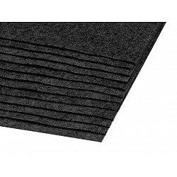 Coli fetru, 20x30 cm, 300 g / m², 2 bucati - black-grey