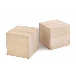 Cub lemn natur, 4x4x4 cm (pachet 10 buc.)