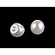 Perle de cusut / nasturi, Ø6 mm, crem sidefat, 20 buc.