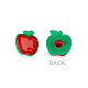 Nasturi pentru copi Ø18 mm măr, roșu, 50 buc.