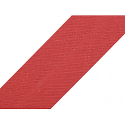Bandă bias din bumbac, lățime 20 mm (card 25 m) - roșu