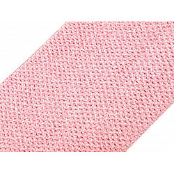 Bandă elastica croșetată TUTU la metru, lățime 24-25 cm - roz deschis