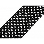 Bandă elastica croșetată TUTU la metru, lățime 7 cm - negru