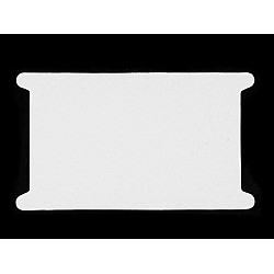 Card expunere panglici / șnururi, 12,5x22,5 cm (pachet 50 Buc.) - alb
