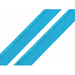 Elastic cu paspoal, lățime 11 mm (card 25 m) - albastru azur