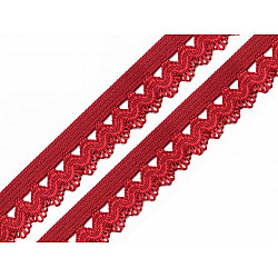 Elastic decorativ, lățime 15 mm (card 25 m) - roșu închis