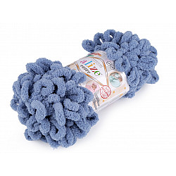 Fir de tricotat Alize Puffy, 100 g, albastru