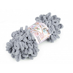 Fir de tricotat Alize Puffy, 100 g, gri