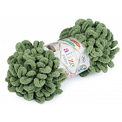 Fir de tricotat Alize Puffy, 100 g, verde de stepă