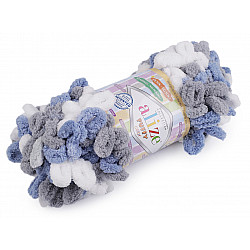 Fir de tricotat Alize Puffy color, 100 g, bleu pal