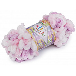 Fir de tricotat Alize Puffy color, 100 g, mov deschis