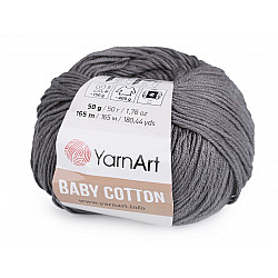 Fir de tricotat Baby Cotton, 50 g - gri