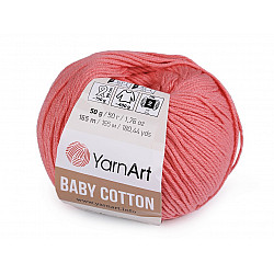Fir de tricotat Baby Cotton, 50 g - roșu coral deschis