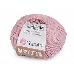 Fir de tricotat Baby Cotton, 50 g - roz pudrat