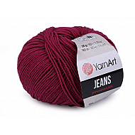 Fir de tricotat Gina / Jeans, 50 g - roz zmeură - închis