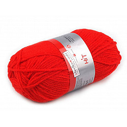 Fir de tricotat Hit, 50 g - roșu