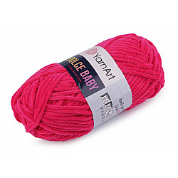 Fir de tricotat plușat Dolce Baby 50 g, pink