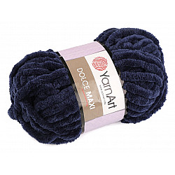 Fir de tricotat plușat Dolce Maxi, 200 g, albastru închis