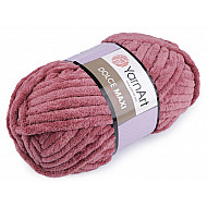 Fir de tricotat plușat Dolce Maxi, 200 g, roz vintage