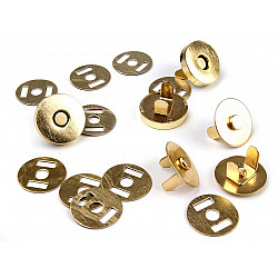 Închizatori / Capse magnetice, finisaj auriu, Ø18 mm, 5 set