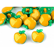 Nasturi pentru copii Ø18 mm măr, galben, 50 buc.
