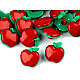 Nasturi pentru copi Ø18 mm măr, roșu, 50 buc.
