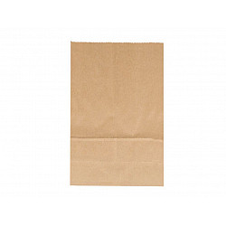 Pungi hârtie 12 x 21 x 7 cm (pachet 50 Buc.) - maro natural