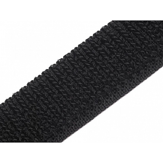 Arici - bandă puf elastică la metru, 20 mm, negru