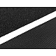 Bandă arici cu profil mic la metru, complet (puf + scai), 50 mm, negru
