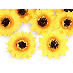 Floarea soarelui decor, Ø70 mm, galben, 10 buc.