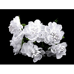 Flori artificiale decor, alb, 6 buc.