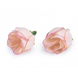 Trandafiri artificiali, Ø20 mm, roz somon deschis, 30 buc.