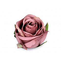 Trandafiri artificiali decor, Ø55 mm, roz antic deschis