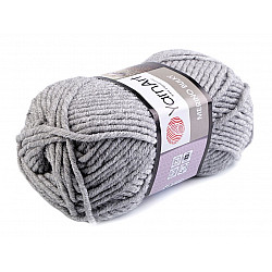 Fir de tricotat Merino bulky, 100 g - gri porumbel