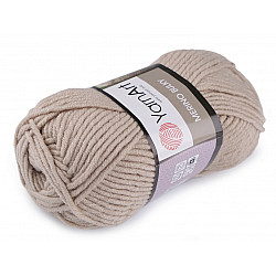 Fir de tricotat Merino bulky, 100 g - taupe