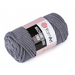 Fir de tricotat / croșetat Macrame Cord, 250 g - gri