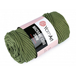 Fir de tricotat / croșetat Macrame Cord, 250 g - verde