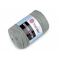 Fir de tricotat / croșetat Macrame Cotton, 250 g - gri verzui deschis