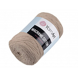 Fir de tricotat / croșetat Macrame Cotton, 250 g - maro natural