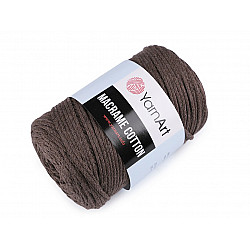 Fir de tricotat / croșetat Macrame Cotton, 250 g - stejar maro