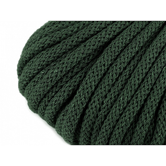 Șnur gros bumbac, Ø5 mm (pachet 10 m) - verde pădurar